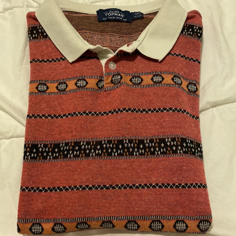 TOPMAN vintage inspired polo shirt